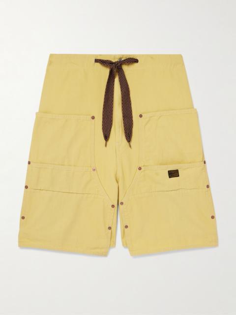 Easy Straight-Leg Cotton-Twill Drawstring Shorts Yellow