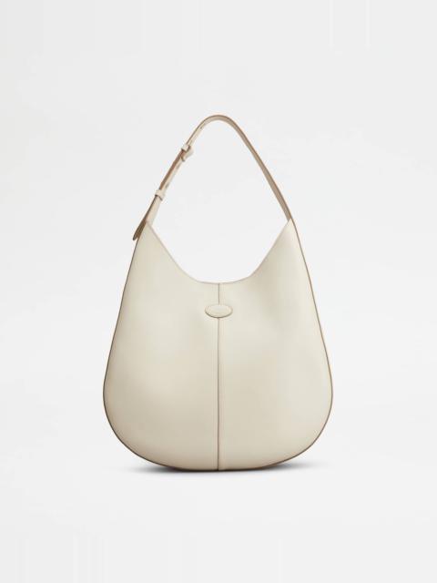 TOD'S DI BAG HOBO IN LEATHER MEDIUM - WHITE
