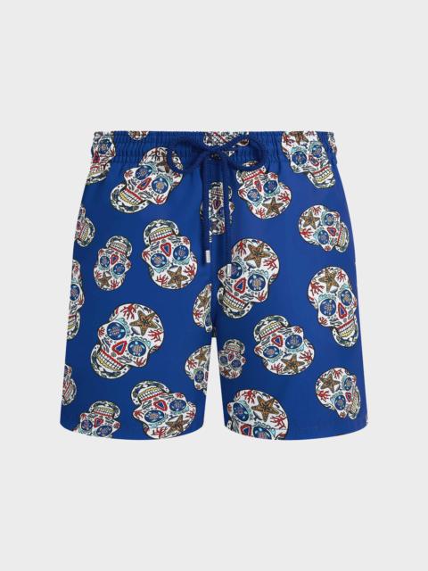 Men Stretch Swim Trunks Día de Muertos