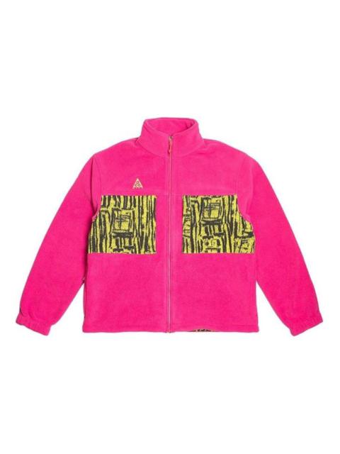 Nike ACG Printing Splicing Jacket Pink Red Pinkred BQ3446-666