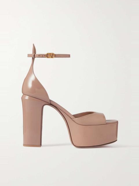 Valentino Garavani Tan-Go 120 patent-leather platform sandals