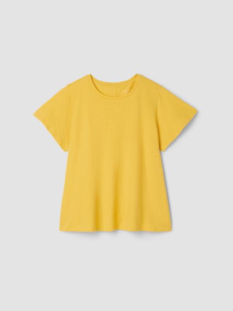 Organic Cotton Slubby Jersey Crew Neck Tee