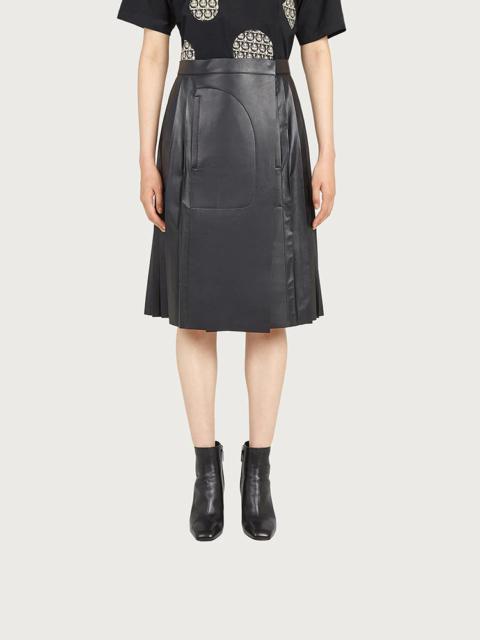 LEATHER WRAP SKIRT