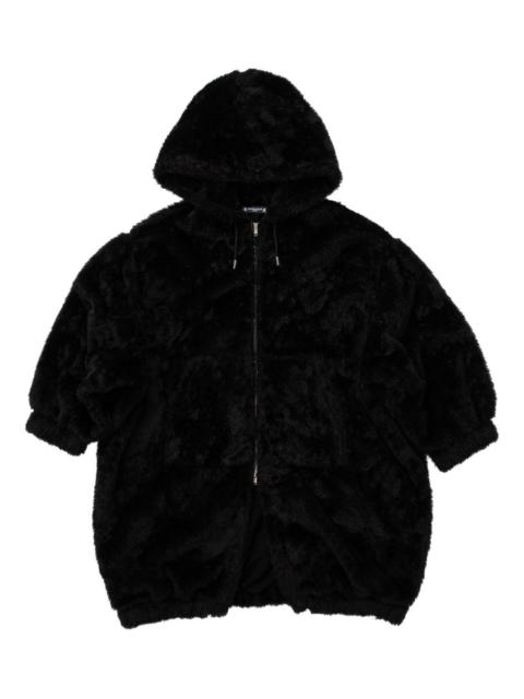 skull-embellished zip-up hoodie