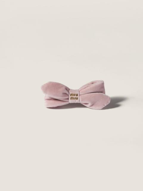 Velvet hair clip