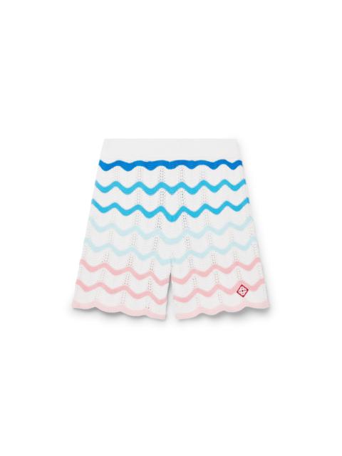Gradient Wave Crochet Shorts | Casablanca Paris