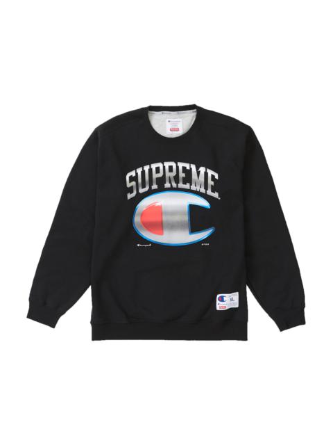 Supreme Champion Chrome Crewneck Black