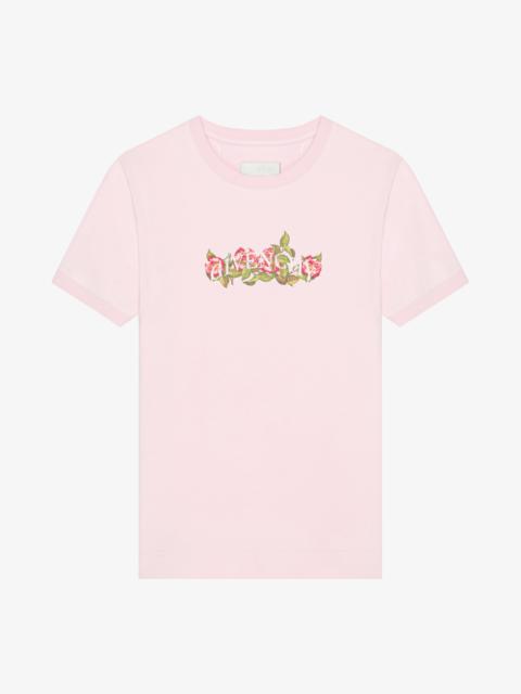 GIVENCHY T-SHIRT IN COTTON WITH ROSES PRINT