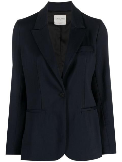 single-breasted classic-lapel blazer
