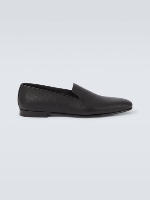Leather loafers