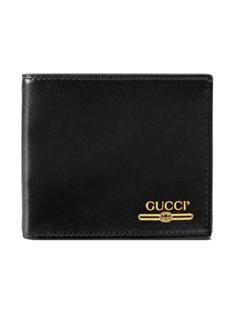 Gucci Leather Wallet with Gucci Logo (8 Card Slot) Black