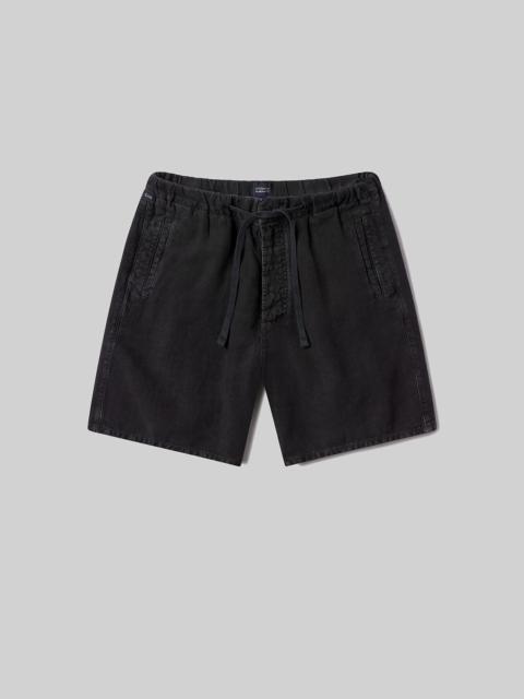 Drawstring Deck Linen Short
In Washed Black