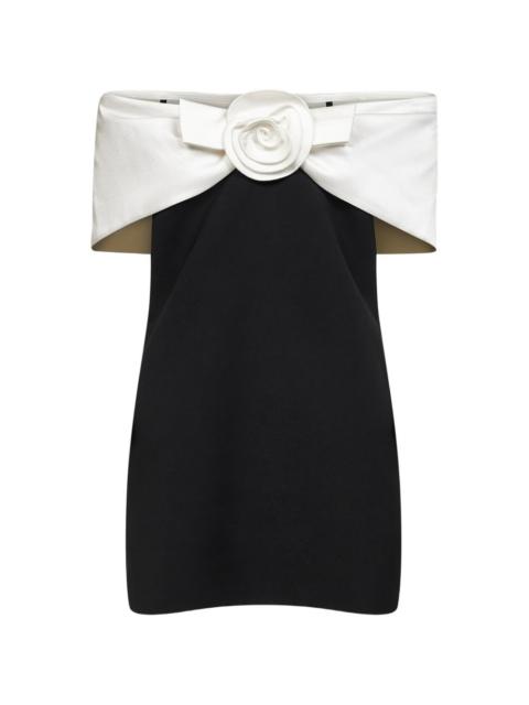 flower-detail mini dress