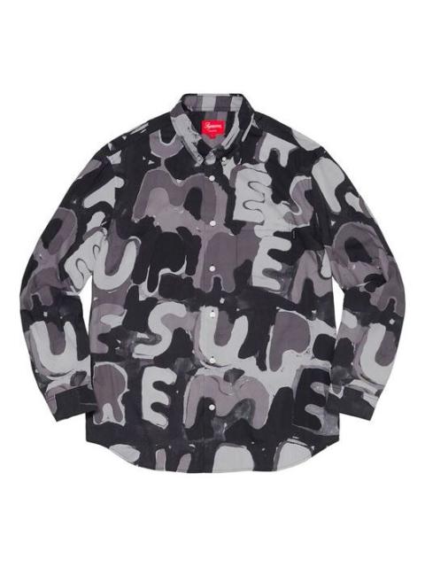 Supreme Painted Logo Shirt 'Black Grey' SUP-SS20-600
