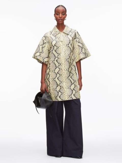 Shift Shirt Dress with Button Placket