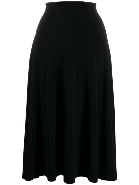 flared midi skirt
