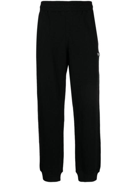 logo-appliquÃ© elasticated-waist track pants