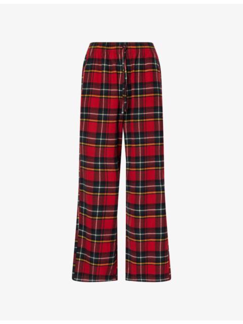 Checked Flannel Cotton Sleep Trousers