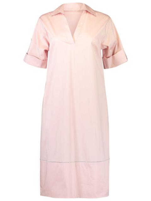 V Neck Stretch Midi Dres