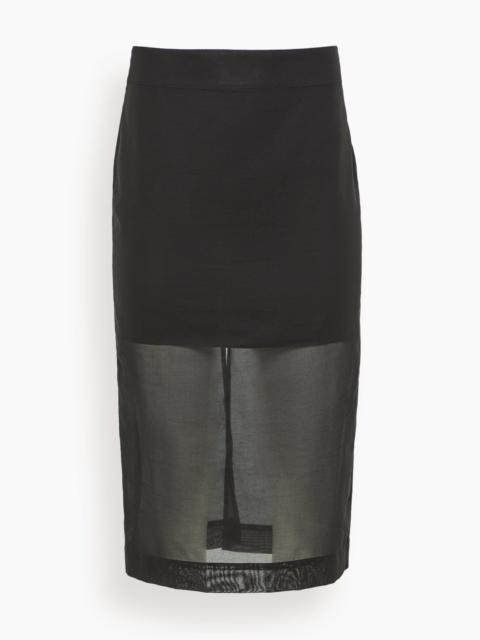 Low Rise Sheer Skirt in Black