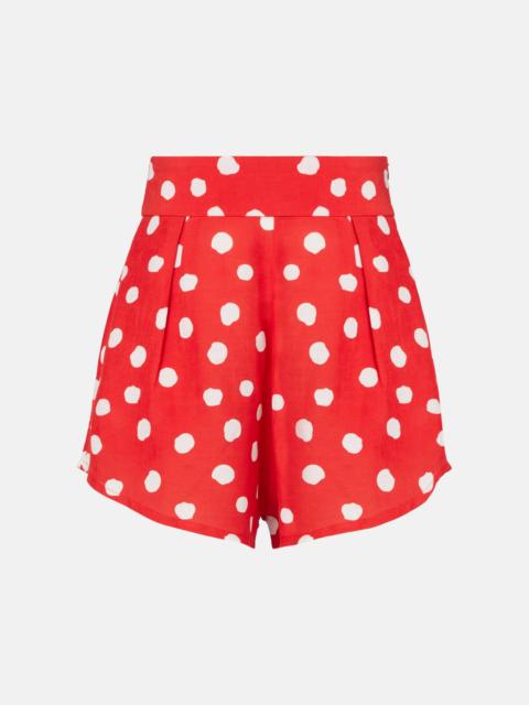 High-rise wide-leg shorts