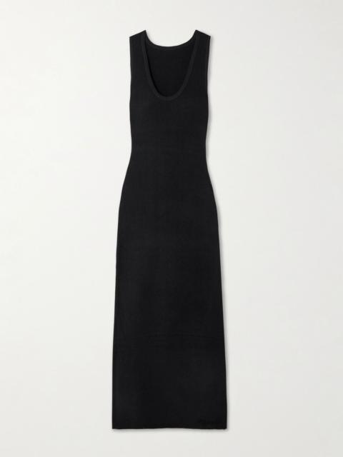 Chiara cotton-blend bouclé maxi dress Black