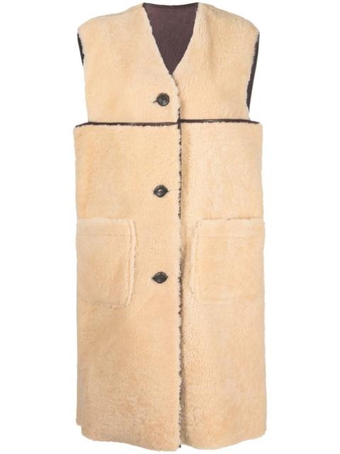 reversible furry waistcoat