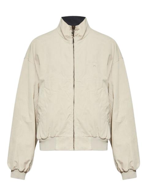 logo-embroidered bomber jacket