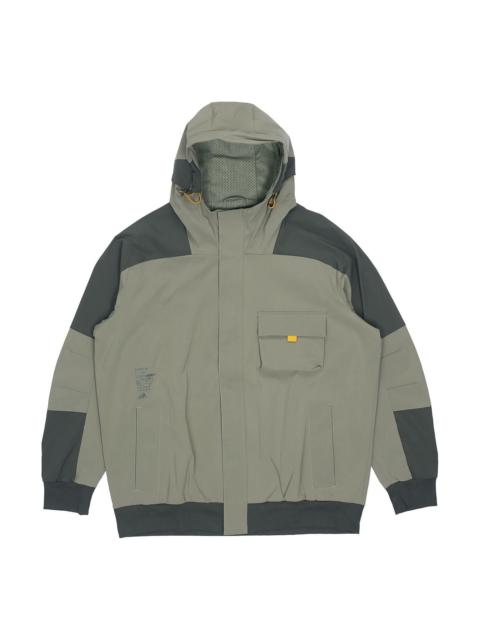 adidas Th Jkt South Colorblock Windproof Casual Fleece Lined Hooded Jacket Green GR6953