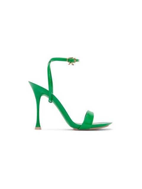 Green Spice Ribbon Heeled Sandals