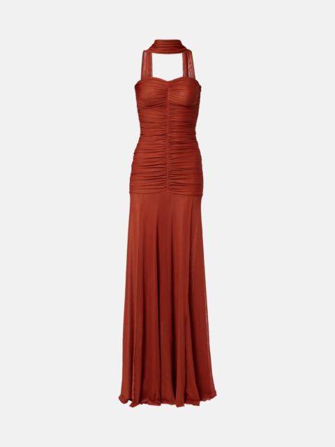 Ross ruched jersey maxi dress