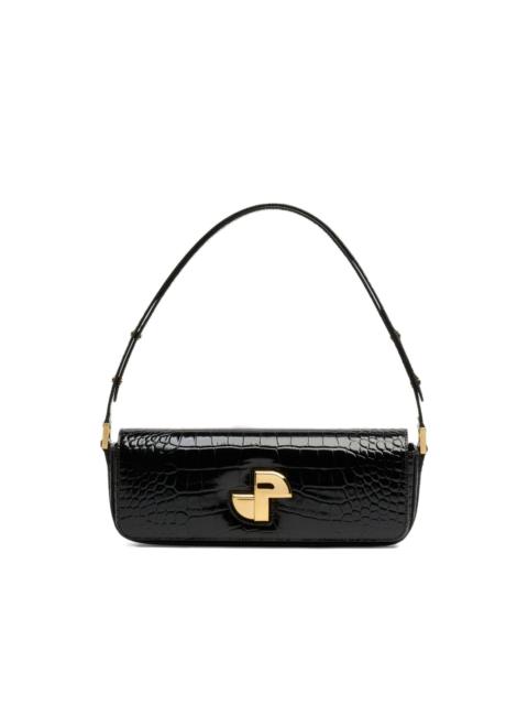 Le Lock crocodile-embossed shoulder bag