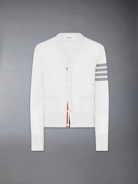 MERINO WOOL 4-BAR CLASSIC V-NECK CARDIGAN