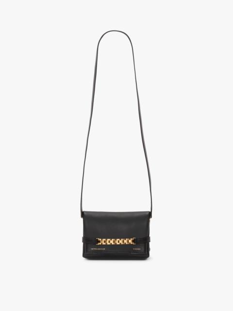 Chain Pouch Bag Mini In Black Leather