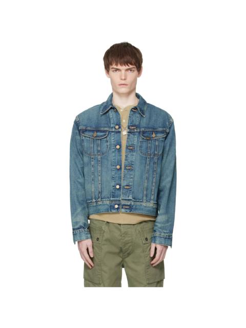 Blue Leeland Denim Trucker Jacket