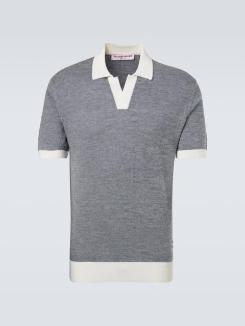 Horton wool and cotton polo shirt
