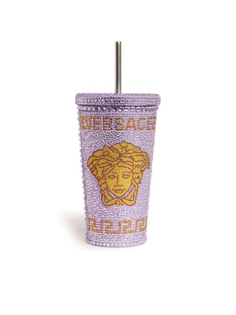 Medusa crystal-embellished travel cup
