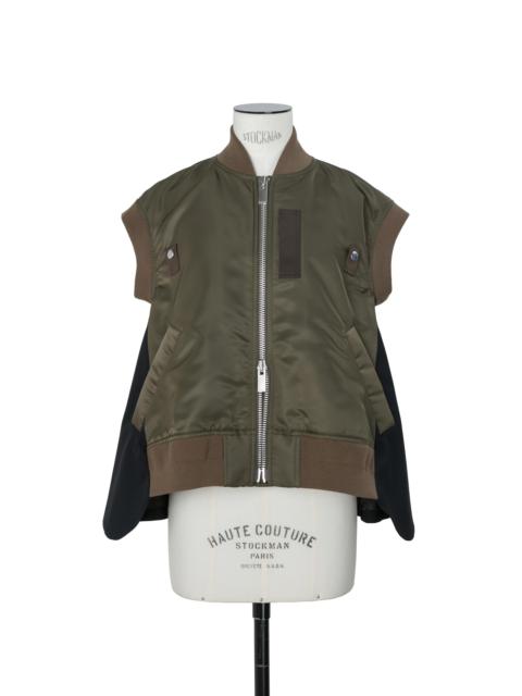 Nylon Twill x Wool Suiting Vest