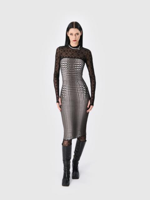 Moon Skin Jacquard Knit Tube Dress