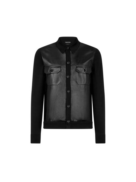 LEATHER FRONT SHIRT