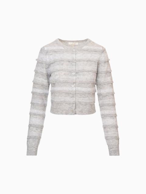 Claralise Alpaca-Blend Lace Stripe Cardigan