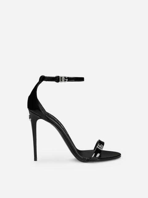 Patent leather sandals