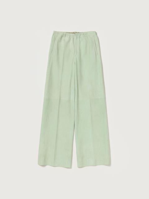 SILKY GRAIN SUEDE DRAWSTRING PANTS