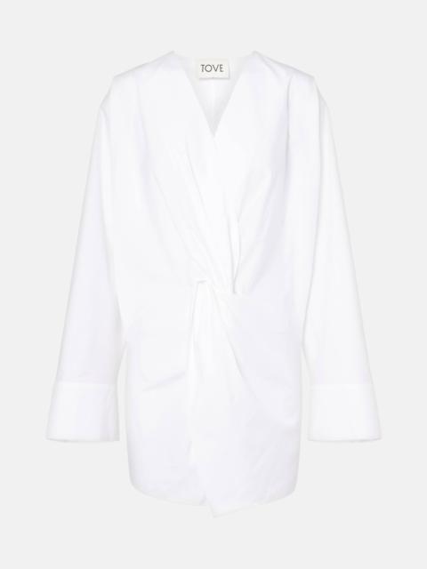 Destry gathered cotton poplin top