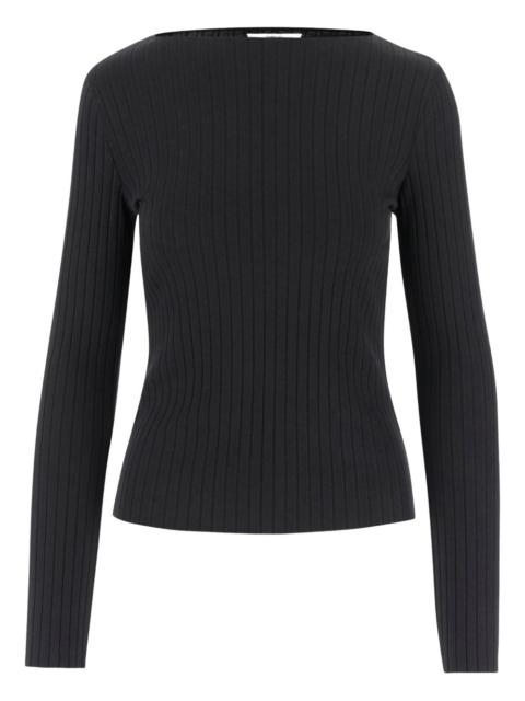 ribbed crew-neck sweater