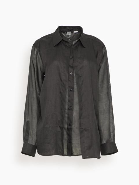 Double Collar Shirt in Black
