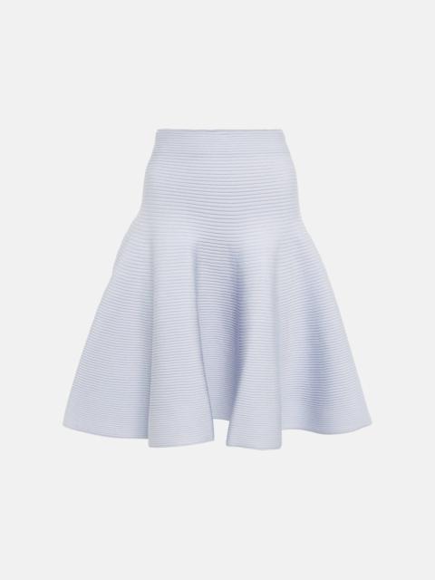 Ribbed-knit miniskirt