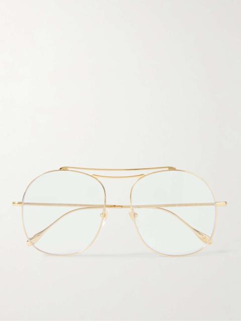 Aviator-Style Gold-Tone Opticsl Glasses
