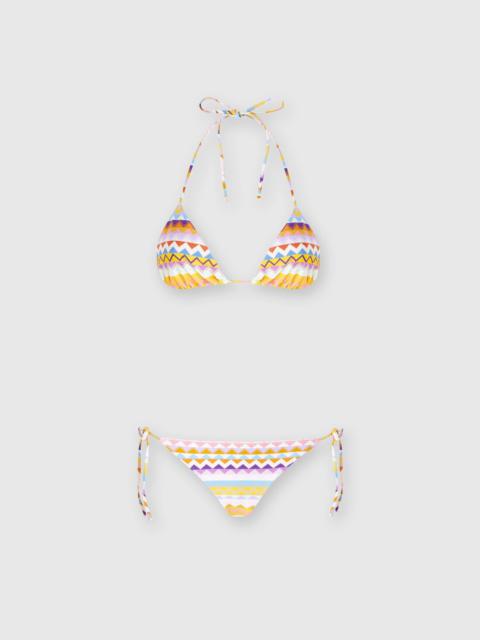 Stretch bikini with zigzag print