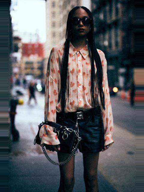 PINTUCK DROP NECK SHIRT